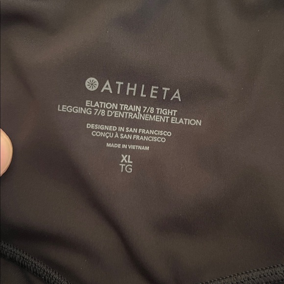 Athleta Ultimate Train 7/8th Cropped Tights in Black, Women’s size XL - Picture 8 of 16